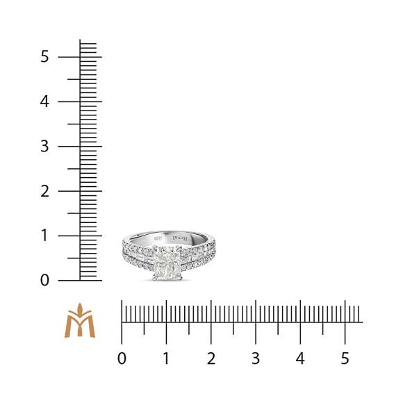 Кольцо с бриллиантами R01-RL593-W-130 - Фото 2