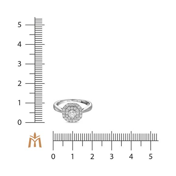 Кольцо с выращенным бриллиантом R01-MLN0687 - Фото 2