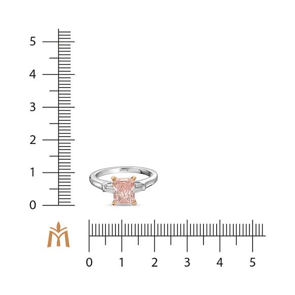 Кольцо с выращенным бриллиантом R01-MLN0890RAD-1 - Фото 2