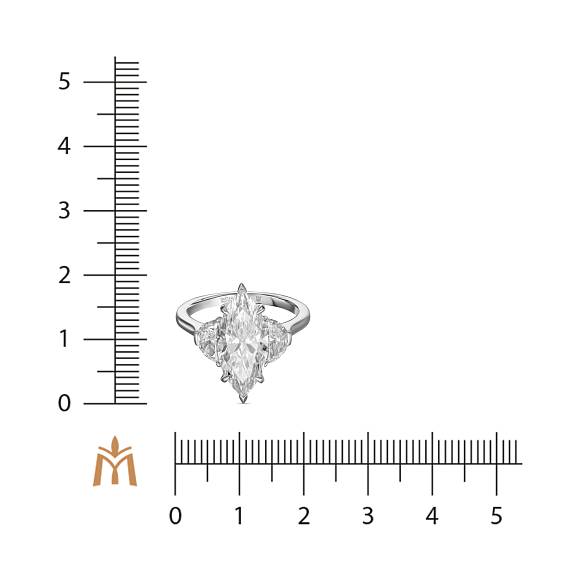 Кольцо с выращенным бриллиантом R01-MLN1002MRQ - Фото 2