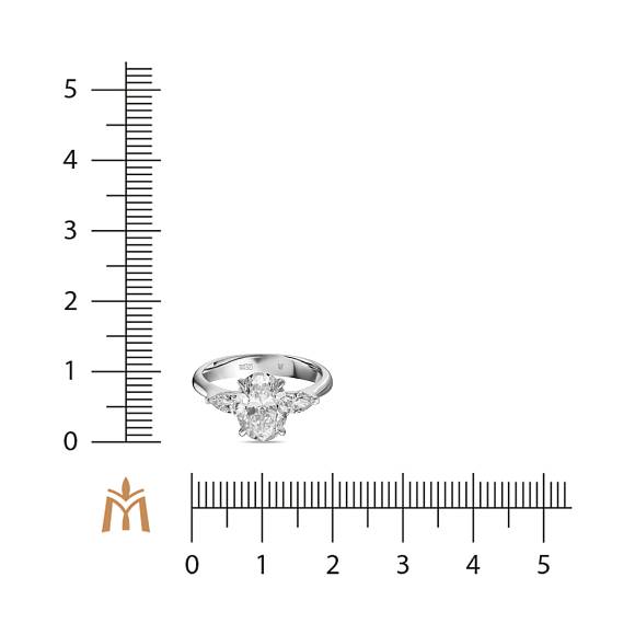 Кольцо с выращенным бриллиантом R01-MLN0886OV - Фото 2