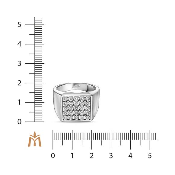 Мужское Кольцо с бриллиантами M127-GEOT1465G - Фото 2