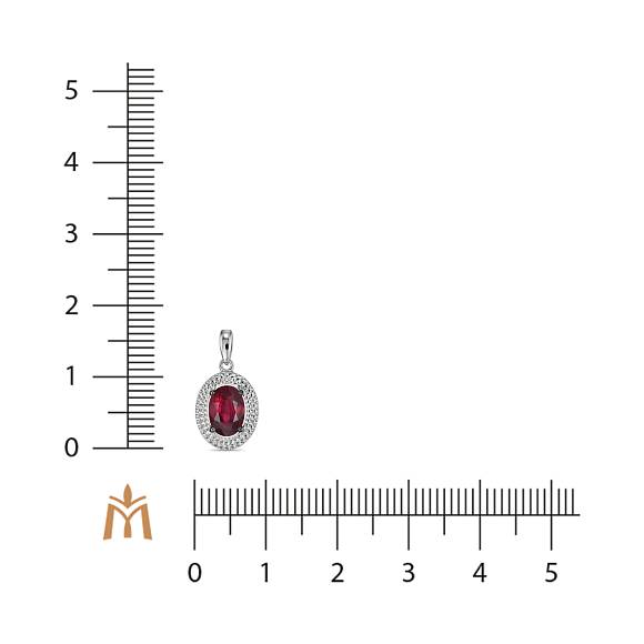 Подвеска с облагороженным рубином