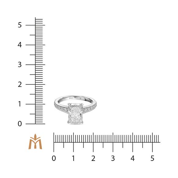 Кольцо с выращенным бриллиантом R01-MLN0114RAD - Фото 4