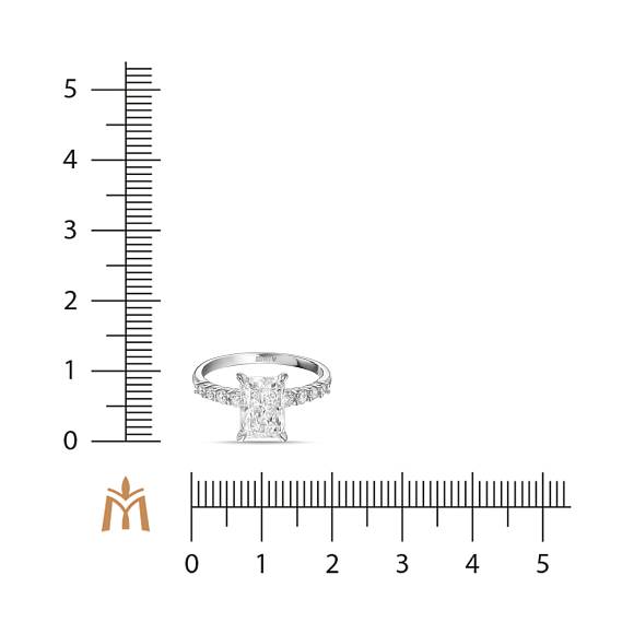 Кольцо с выращенным бриллиантом R01-MLN0141RAD - Фото 2