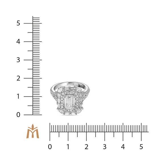 Кольцо с выращенным бриллиантом R01-MLN0456EMR - Фото 2