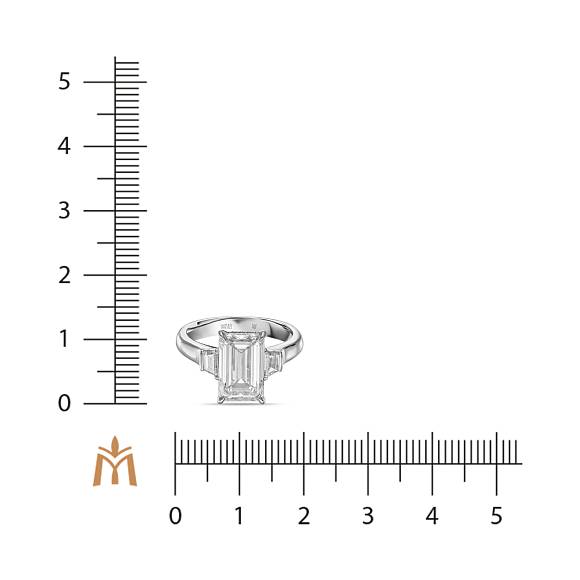 Кольцо с выращенным бриллиантом R01-MLN1242EMR - Фото 4