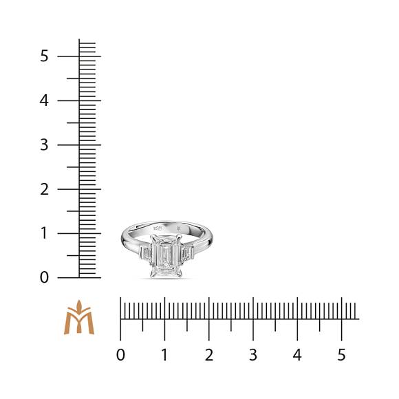 Кольцо с выращенным бриллиантом R01-MLN1245EMR - Фото 2
