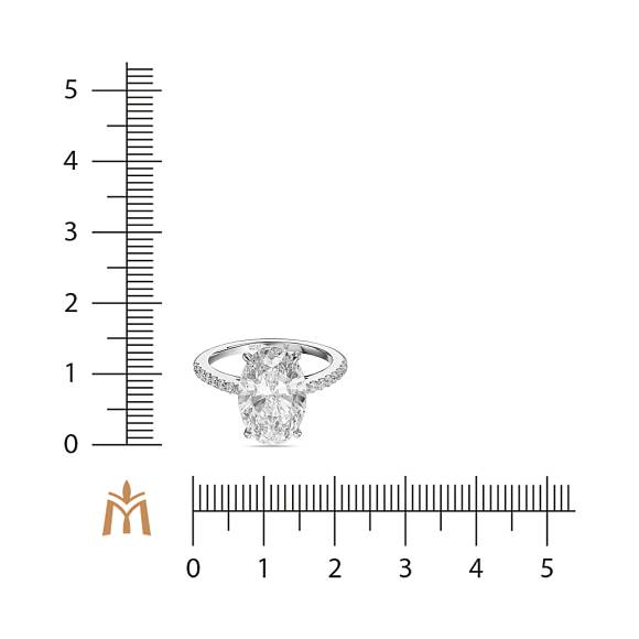 Кольцо с выращенным бриллиантом R01-MLN1251OV - Фото 4