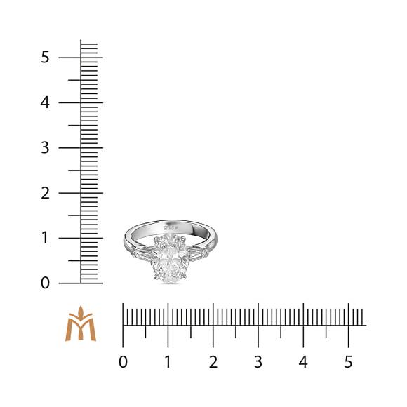 Кольцо с выращенным бриллиантом R01-MLN1254OV - Фото 2