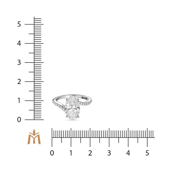 Кольцо с выращенным бриллиантом R01-MLN1257OV - Фото 4