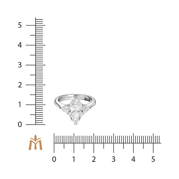 Кольцо с выращенным бриллиантом R01-MLN1801MRQ - Фото 2