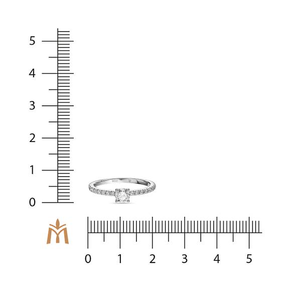 Кольцо с выращенным бриллиантом R01-MLN511-030 - Фото 2