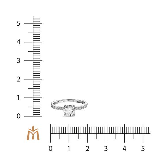 Кольцо с выращенным бриллиантом R01-MLN511-090 - Фото 2