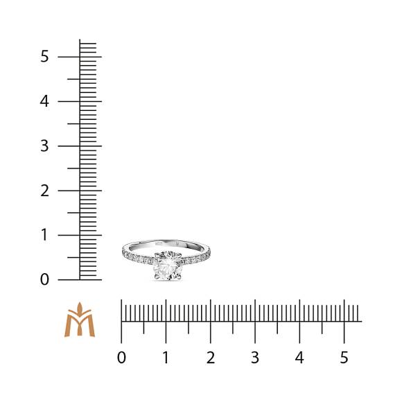 Кольцо с выращенным бриллиантом R01-MLN511-100 - Фото 2