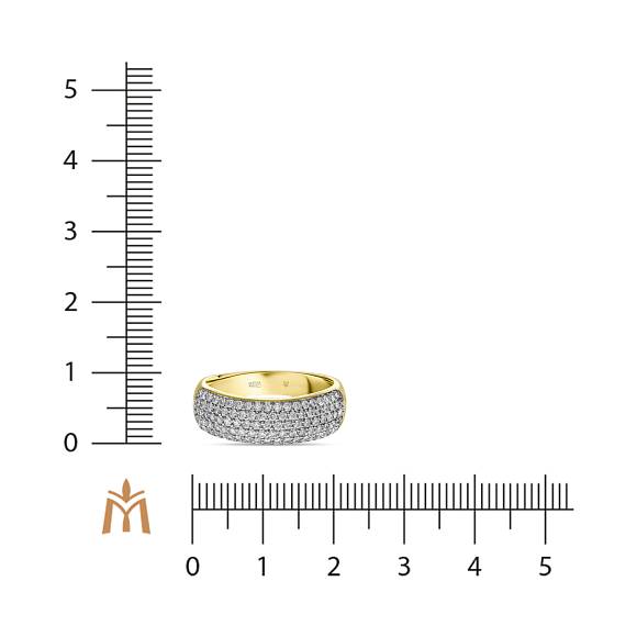 Кольцо с выращенным бриллиантом R01-MLN35734 - Фото 2