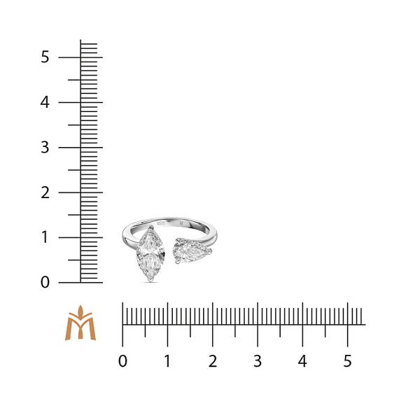 Кольцо с выращенным бриллиантом R01-MLN1283 - Фото 2