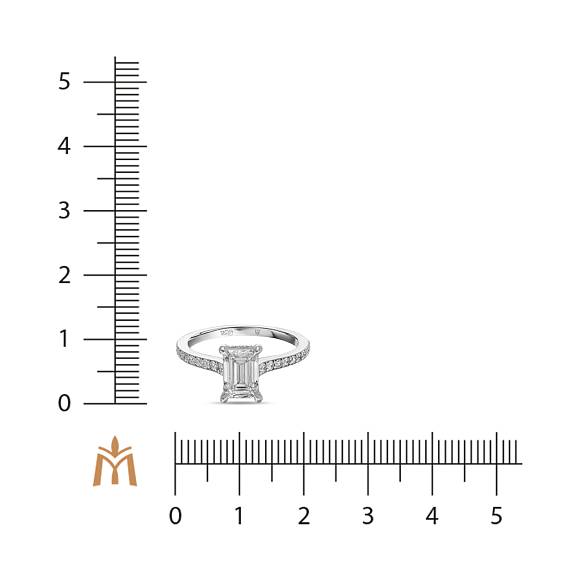 Кольцо с выращенным бриллиантом R01-MLN0780EMR - Фото 3